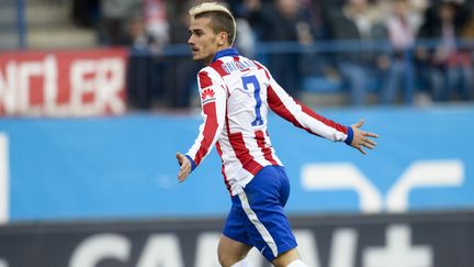 Antoine Griezmann s'est offert un doublé lors de la réception de Levante. (DANI POZO / AFP)