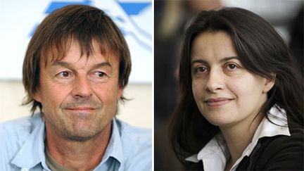 Nicolas Hulot - Cécile Duflot (AFP - Marcel Mochet/Fred Dufour)