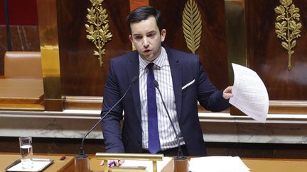 Le député Rassemblement national Jean-Philippe Tanguy à l'Assemblée nationale, le 16 novembre 2022. (GEOFFROY VAN DER HASSELT / AFP)