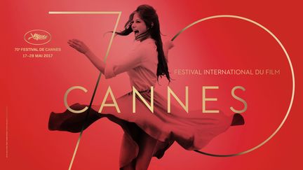 L'affiche du 70e Festival de Cannes, dévoilée le 29 mars 2017. (PHILIPPE SAVOIR / ARCHIVIO CAMERAPHOTO EPOCHE / AFP)