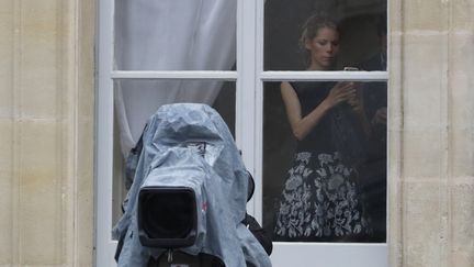 L'avocate Tiphaine Auzière, belle-fille d'Emmanuel Macron, le 14 mai 2017 au palais de l'Elysée à Paris. (PATRICK KOVARIK / AFP)