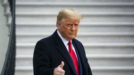 Donald Trump devant la Maison Blanche, à Washington (Etats-Unis), le 12 décembre 2020. (AL DRAGO / GETTY IMAGES NORTH AMERICA / AFP)