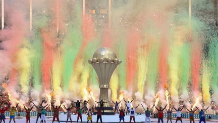 Cérémonie d'ouverture de la Coupe d'Afrique des Nations (CAN) au stade d'Olembé à Yaoundé, le 9 janvier 2022 (KENZO TRIBOUILLARD / AFP)