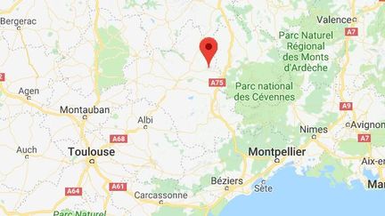 Un homme a sauvé de la noyade un bébé à Saint-Geniez (Aveyron), lundi 17 janvier 2018.&nbsp; (GOOGLE MAPS)