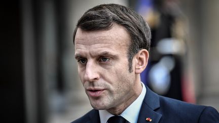 Le président français Emmanuel Macron au palais de l'Elysée, à Paris, le 5 février 2020.&nbsp; (STEPHANE DE SAKUTIN / AFP)