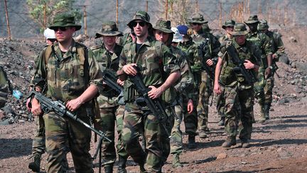 Des soldats français à l'entraînement à Tadjoura, à Djibouti, le 24 mars 2016. (SIMON MAINA / AFP)