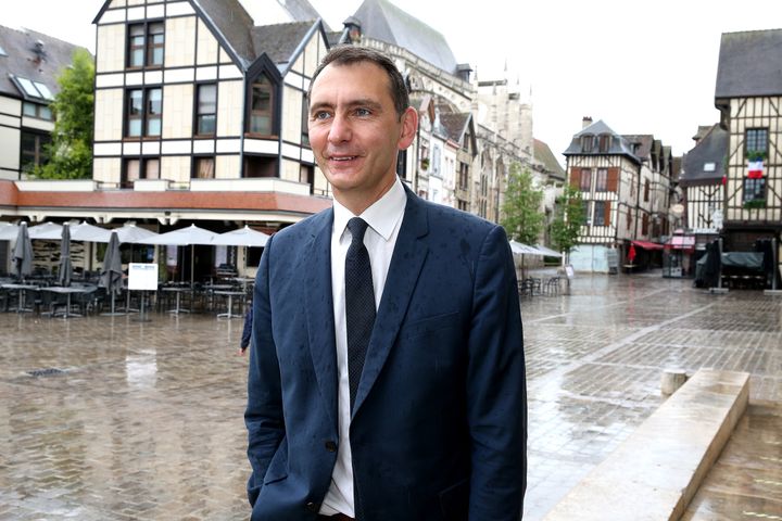 Laurent Jacobelli, le 27 juin 2021, à Troyes (Aube).&nbsp; (FRANCOIS NASCIMBENI / AFP)