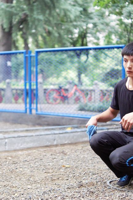 Cao Peng joue à l'université des sports de Xi'an (RAPHAËL GUILLET)