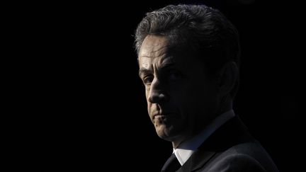 L'ancien pr&eacute;sident Nicolas&nbsp;Sarkozy, le 10 avril 2012, sur le plateau du Grand Journal de Canal +. (KENZO TRIBOUILLARD / AFP)