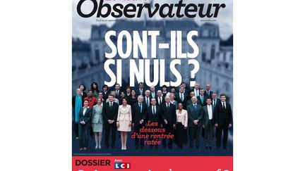 M&ecirc;me "Le Nouvel Observateur", class&eacute; &agrave; gauche, tombe dans le "Hollande bashing". "Sont-ils si nuls ?", s'interroge l'hebdomadaire &agrave; propos du chef de l'Etat et du gouvernement. (LE NOUVEL OBSERVATEUR)