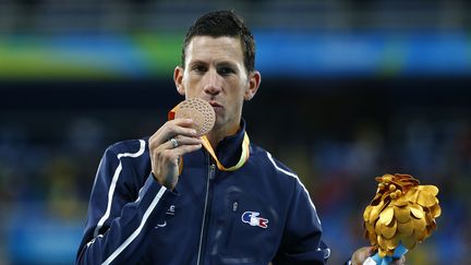 L'athlète Louis Radius, médaillé de bronze au 1500 m T38, samedi 10 septembre aux Jeux paralympiques de Rio. (RICARDO MORAES / REUTERS)