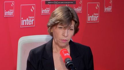 Catherine Colonna, ministre des Affaires étrangères, invitée de France Inter, mardi 11 octobre 2022. (CAPTURE ECRAN / FRANCE INTER)