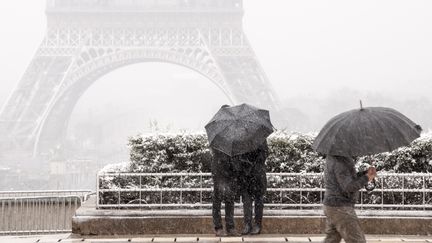 Place du Trocadéro, à Paris, le 6 février 2018. (DAVID SEYER / CROWDSPARK / AFP)