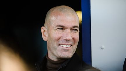 Zinédine Zidane à Marseille, le 11 février 2022.&nbsp; (CLEMENT MAHOUDEAU / AFP)