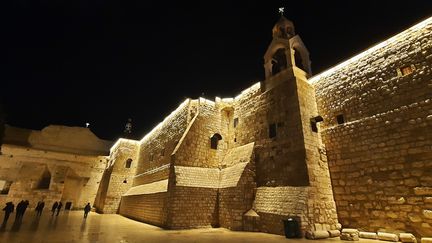 La basilique de la Nativité, à Bethléem en Cisjordanie, le 24 décembre 2023. (HAJERA MOHAMMAD / RADIOFRANCE)