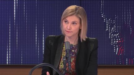 Agnès Pannier-Runacher, ministre déléguée chargée de l'Industrie, était l'invitée du "8h30 franceinfo", dimanche 7 février 2021. (FRANCEINFO / RADIOFRANCE)