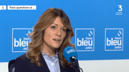 Maud Bregeon, porte-parole du gouvernement, invitée de France Bleu Poitou, le 27 septembre 2024. (FRANCE BLEU POITOU / RADIO FRANCE)