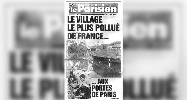 La une du "Parisien" sur "le village le plus pollué de France", en 1991. (DR)