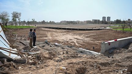 Un cimetière Ouïghour détruit par la Chine dans la province de Xinjiang (Chine), le 13 septembre 2019. (HECTOR RETAMAL / AFP)