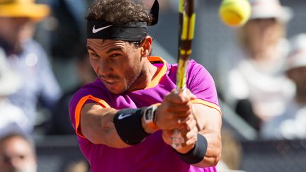 Rafael Nadal ajuste son revers à deux mains (RUDY / SPAINDPPI)