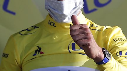 Le Français Julian Alaphilippe (Deceuninck-Quick-Step) en jaune (STEPHANE MAHE / POOL)