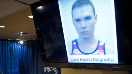 La police de Montréal donne une conférence de presse le 5 juin 2012 après l'arrestation de l'acteur porno Luka Rocco Magnotta. (ANDRE PICHETTE / EPA)