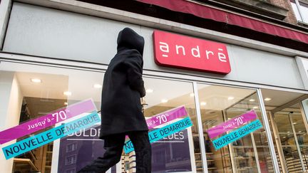 Un magasin André à Dunkerque (Nord), en janvier 2017. (PHILIPPE HUGUEN / AFP)