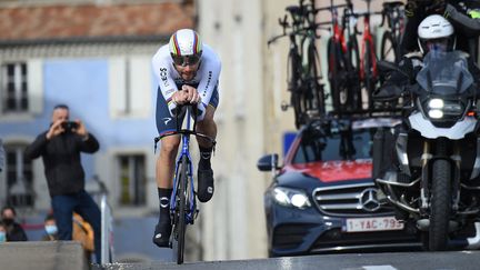 Filippo Ganna a remporté le prologue du Tour de la Provence; jeudi 10 février 2022. (SYLVAIN THOMAS / AFP)