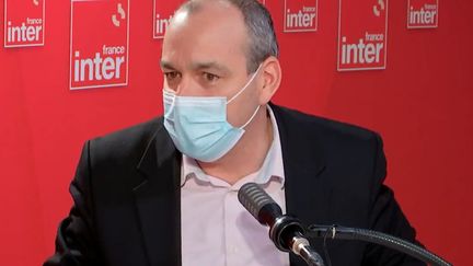 Laurent Berger, secrétaire général de la CFDT, invité de France Inter le 24 janvier 2022. (FRANCEINTER / RADIO FRANCE)