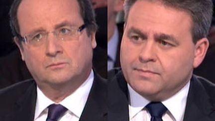 François Hollande et Xavier Bertand à l'émission de France 2 "A Vous de Juger" le 11 février 2010 (France 2)