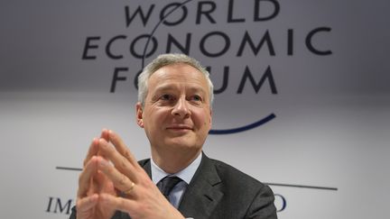 Le ministre de l'Économie, Bruno Le Maire, le 22 janvier 2020 au forum économique de Davos en Suisse. (FABRICE COFFRINI / AFP)