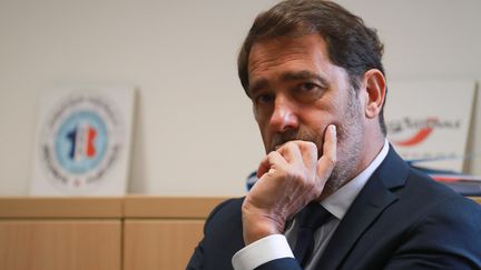 Le ministre de l'Intérieur, Christophe Castaner, à Evry, le 9 juin 2020. (LUDOVIC MARIN / POOL / AFP POOL)