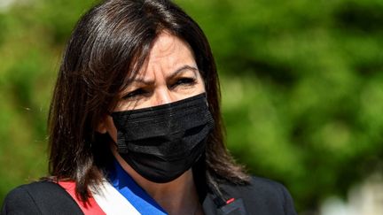 La maire de Paris, Anne Hidalgo, à Paris, le 24 avril 2021.&nbsp; (BERTRAND GUAY / POOL / AFP)