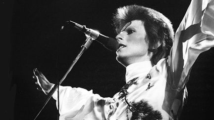 David Bowie sur scène au Earl's Court Arena à Londres en mai 1973.
 (Gijsbert Hanekroot / Getty Images)