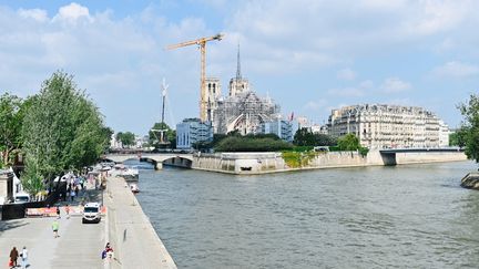 The Seine, in Paris, May 25, 2024. (ADRIEN FILLON / HANS LUCAS / AFP)