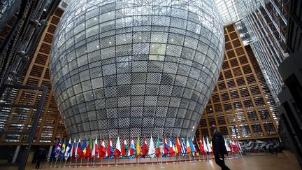 Le siège du Conseil de l'Union européenne à Bruxelles (Belgique), le 13 avril 2018. (DURSUN AYDEMIR / ANADOLU AGENCY / AFp)