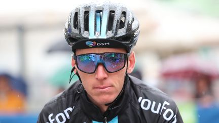 Romain Bardet lors de la 5e et dernière étape du Tour des Alpes, le 22 avril 2022. (PIERRE TEYSSOT / MAXPPP)