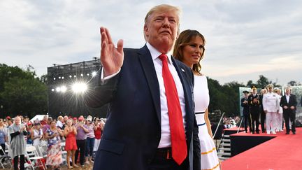 Le président américain Donald Trump et son épouse, Melania Trump, à Washington D.C., le 4 juillet 2019.&nbsp; (MANDEL NGAN / AFP)