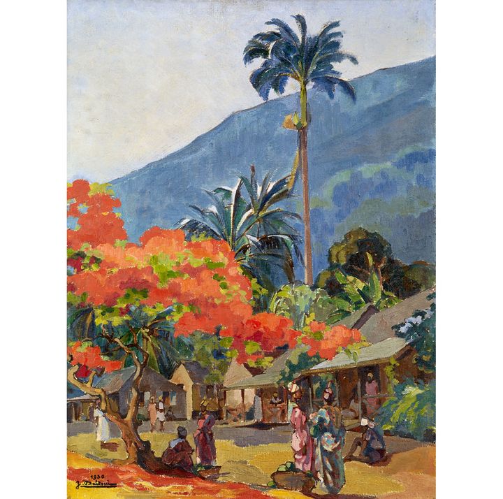 Jean Baldoni, "Le flamboyant - Martinique", 1930
 (musée du quai Branly - Jacques Chirac, photo Claude Germain)