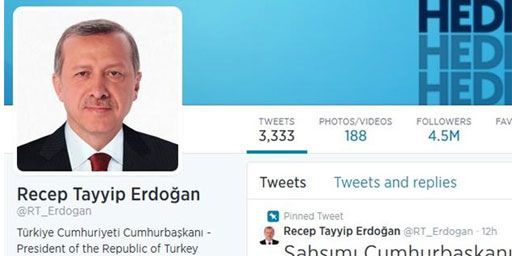 Sur son compte twitter, Erdogan est déjà président, avant même son investiture officielle. (DR)