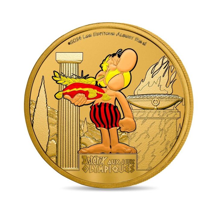 Astérix aux Jeux olympiques, la médaille créée par la Monnnaie de Paris. (MONNAIE DE PARIS)