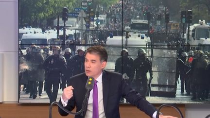 Olivier Faure, premier secrétaire du PS le 2 mai 2018, invité de franceinfo (RADIO FRANCE / FRANCE INFO)