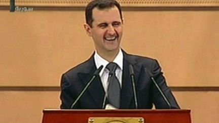 Bachar al-Assad lors d'un discours à Damas le 20 juin 2011 (AFP / Syrian TV)