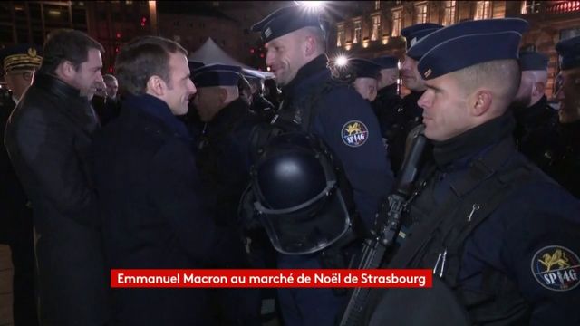 Emmanuel Macron rend hommage aux forces de l'ordre à Strasbourg