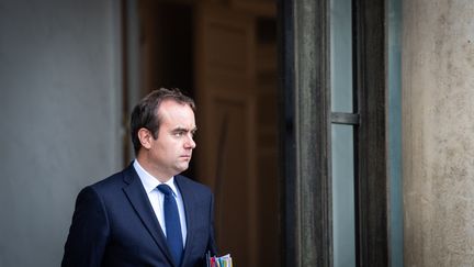 French Minister of the Armed Forces Sébastien Lecornu, September 13, 2023 at the Elysée, in Paris.  (XOSE BOUZAS / HANS LUCAS / AFP)