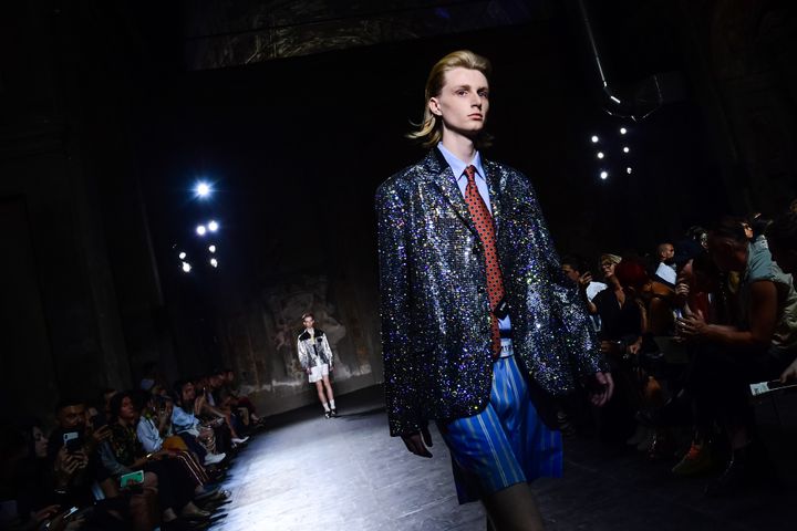 Défilé masculin M1992 printemps-été 2020 pendant la Milan Fashion Week, le 15 juin à Milan en Italie&nbsp; (MIGUEL MEDINA / AFP)