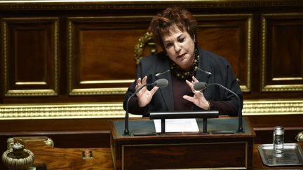 La sénatrice écologiste Esther Benbassa au Sénat à Paris, le 22 mars 2016. (MARTIN BUREAU / AFP)