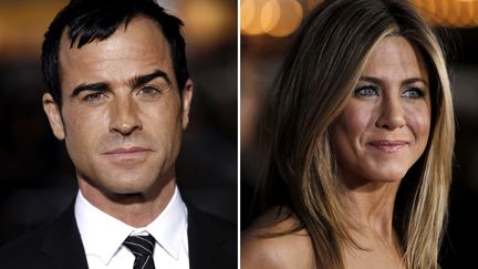 Le com&eacute;dien-sc&eacute;nariste Justin Theroux a demand&eacute; en mariage sa compagne, l'actrice Jennifer Aniston, qui lui a dit "oui" le 12 ao&ucirc;t 2012. (MATT SAYLES / AP / SIPA)