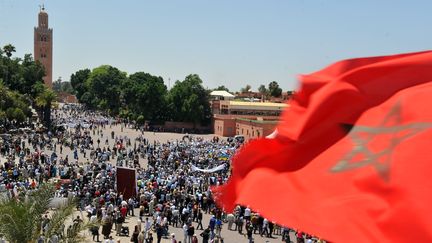 La place Jemaa el-Fna, &agrave; Marrakech (Maroc), le 8 mai 2011. (ABDELHAK SENNA / AFP)