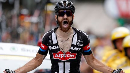 &nbsp; (L'allemand Simon Geschke, 29 ans, a remporté sa première victoire sur le Tour de France mercredi à Pra-Loup © MAXPPP)